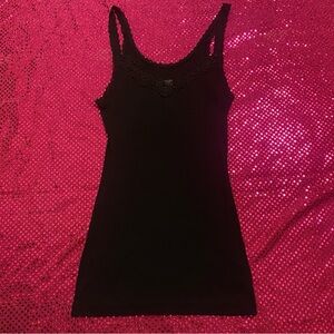 mossimo black lace with floral tank top